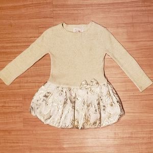 Fancy gold winter dress 2T